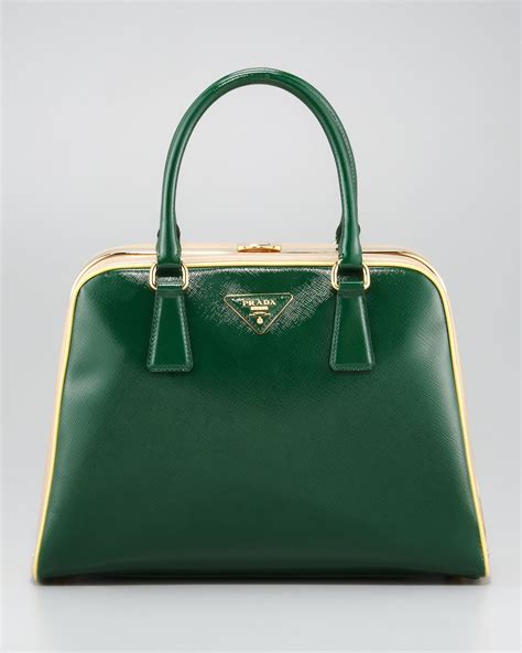 green prada bag